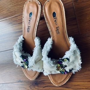Open toe mules New never worn